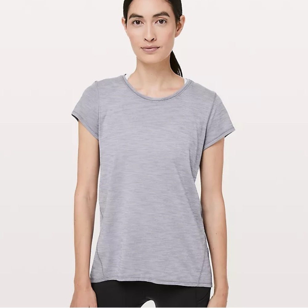 Lululemon short sleeve top - heathered lilac stone